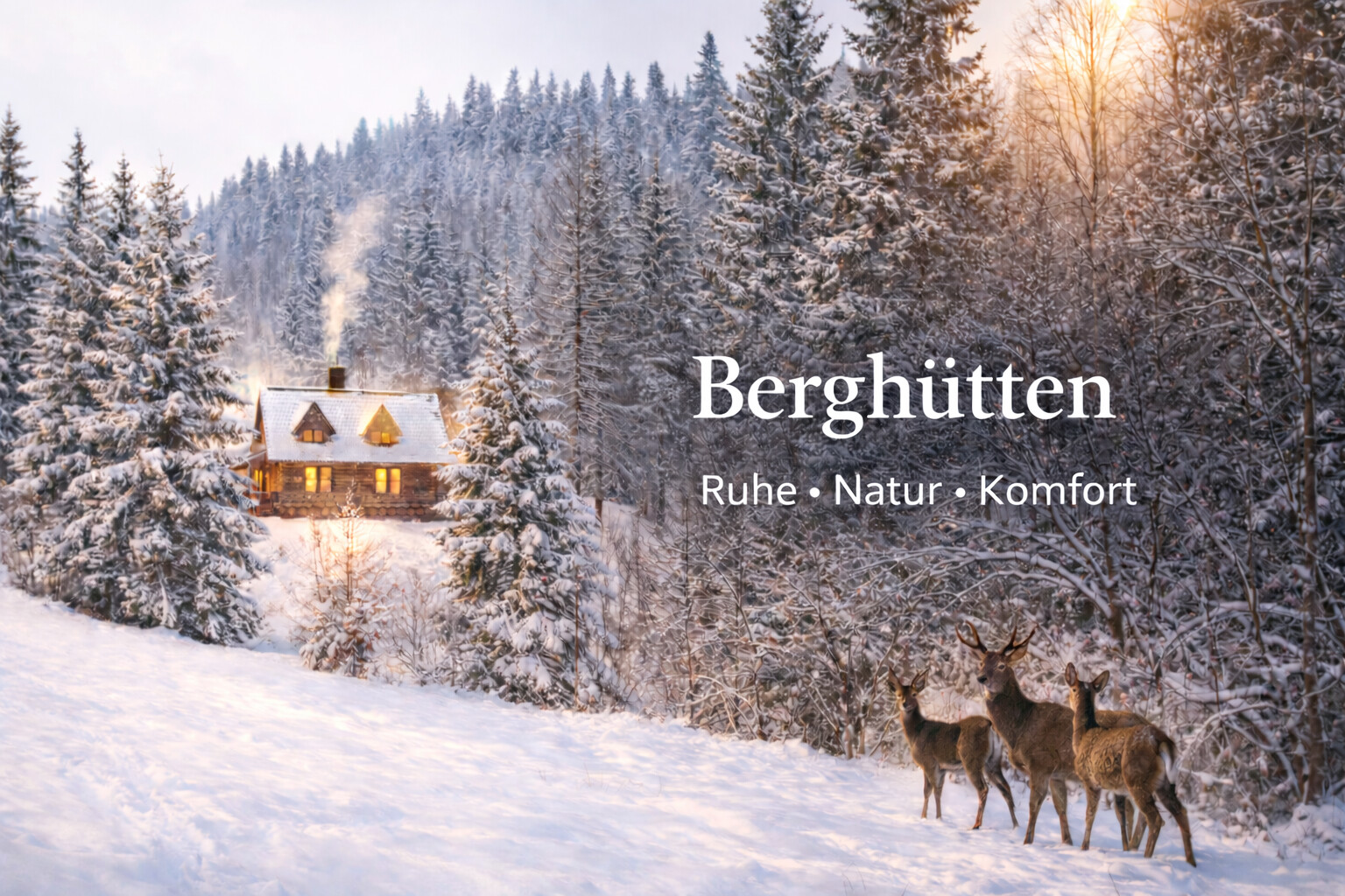 Hütte im Winter